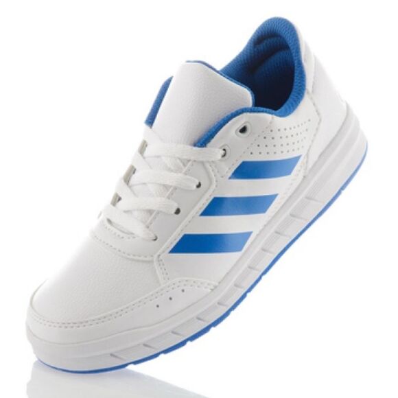 Nearly NEW Adidas Eco Ortholite Running Shoes Size 5 Three Stripe White Blue , $ - Picture 2 of 8